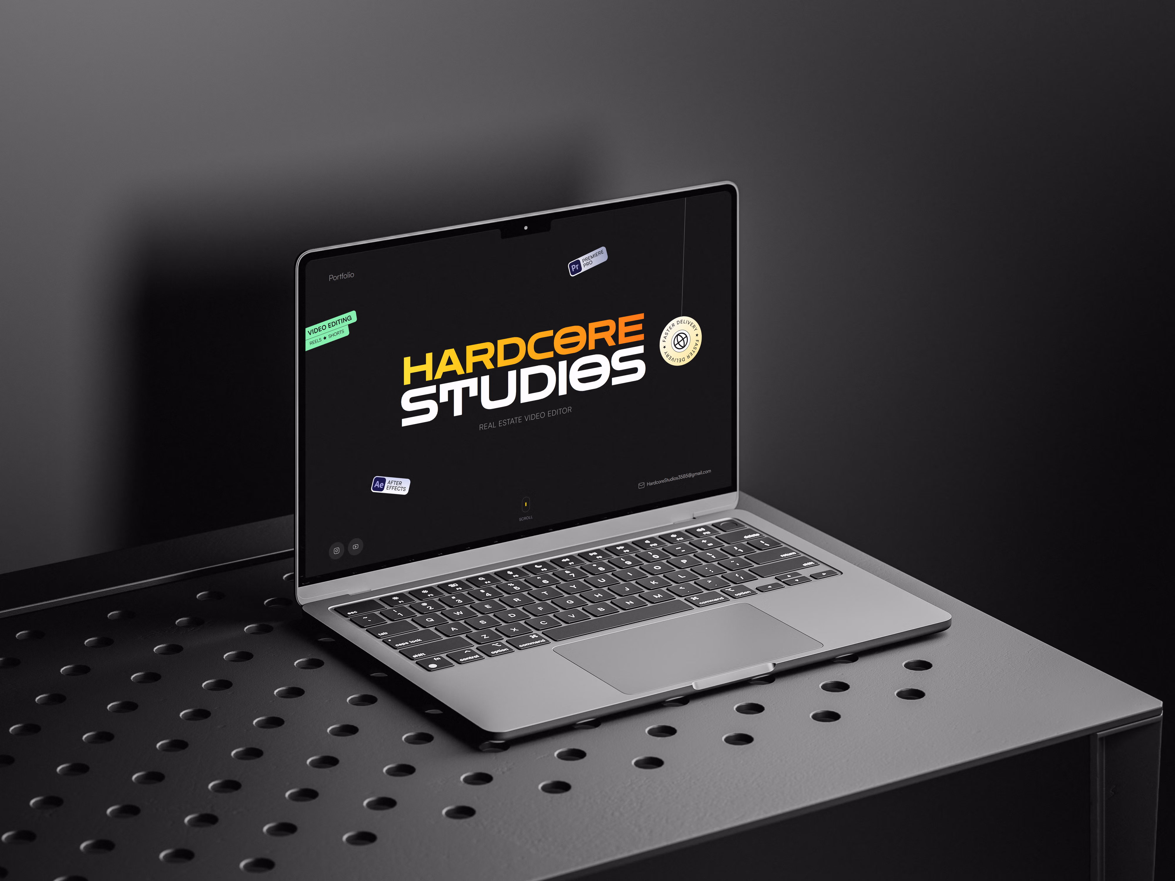 HardCore Studios portfolio and project management interface
